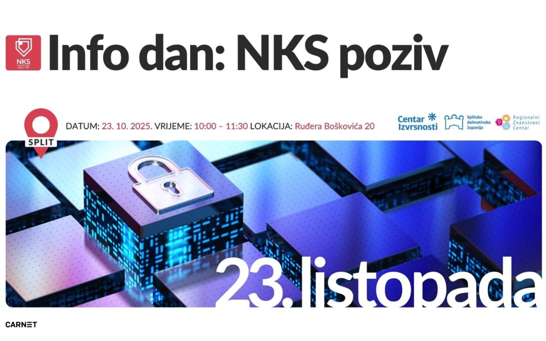 Info dan: Poziv na dostavu projektnih prijedloga – Unaprjeđenje kibernetičke sigurnosti MSP-ova, 23. listopada, Split